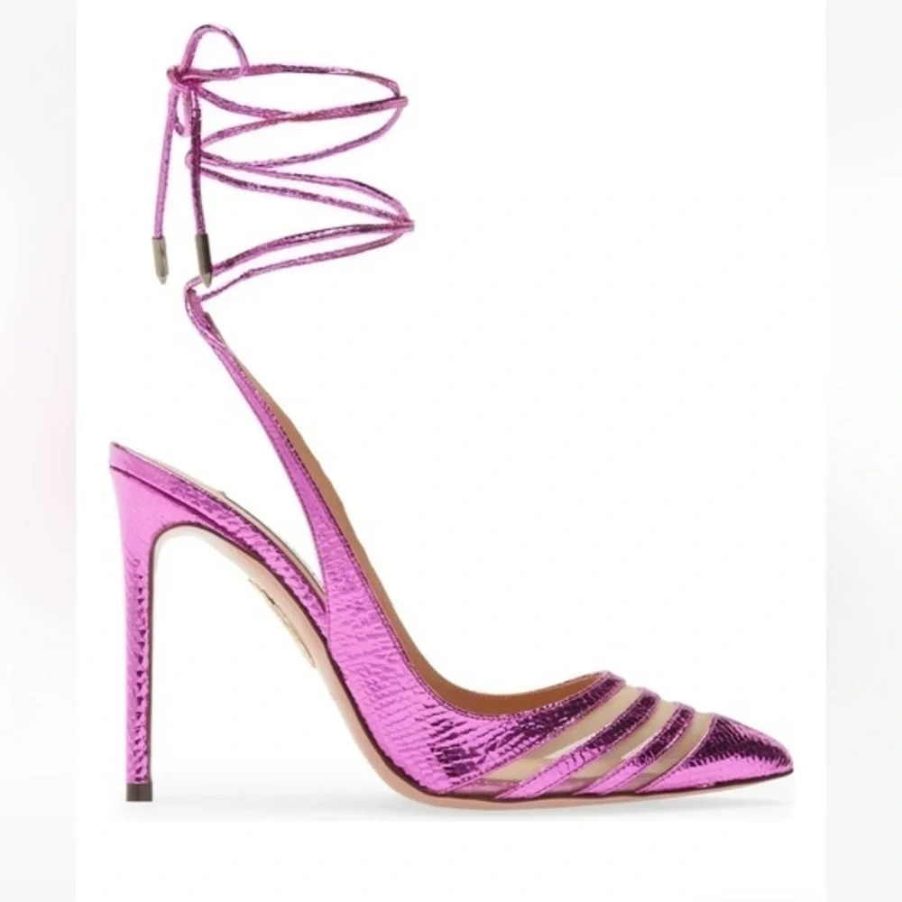 New Aquazzura Unfaithful ankle tie pump size‎ 38.5EU